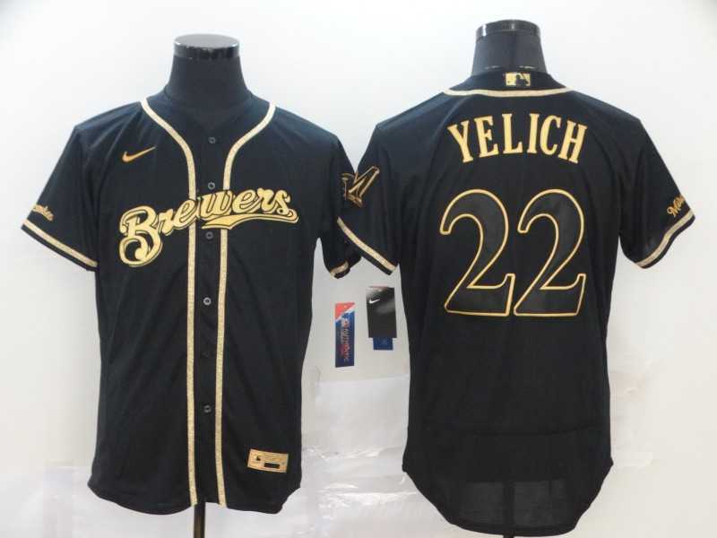 Brewers 22 Christian Yelich Black Gold Nike 2020 Flexbase Jersey,We sell and wholesale Brewers 22 Christian Yelich Black Gold Nike 2020 Flexbase Jersey on line form chian!